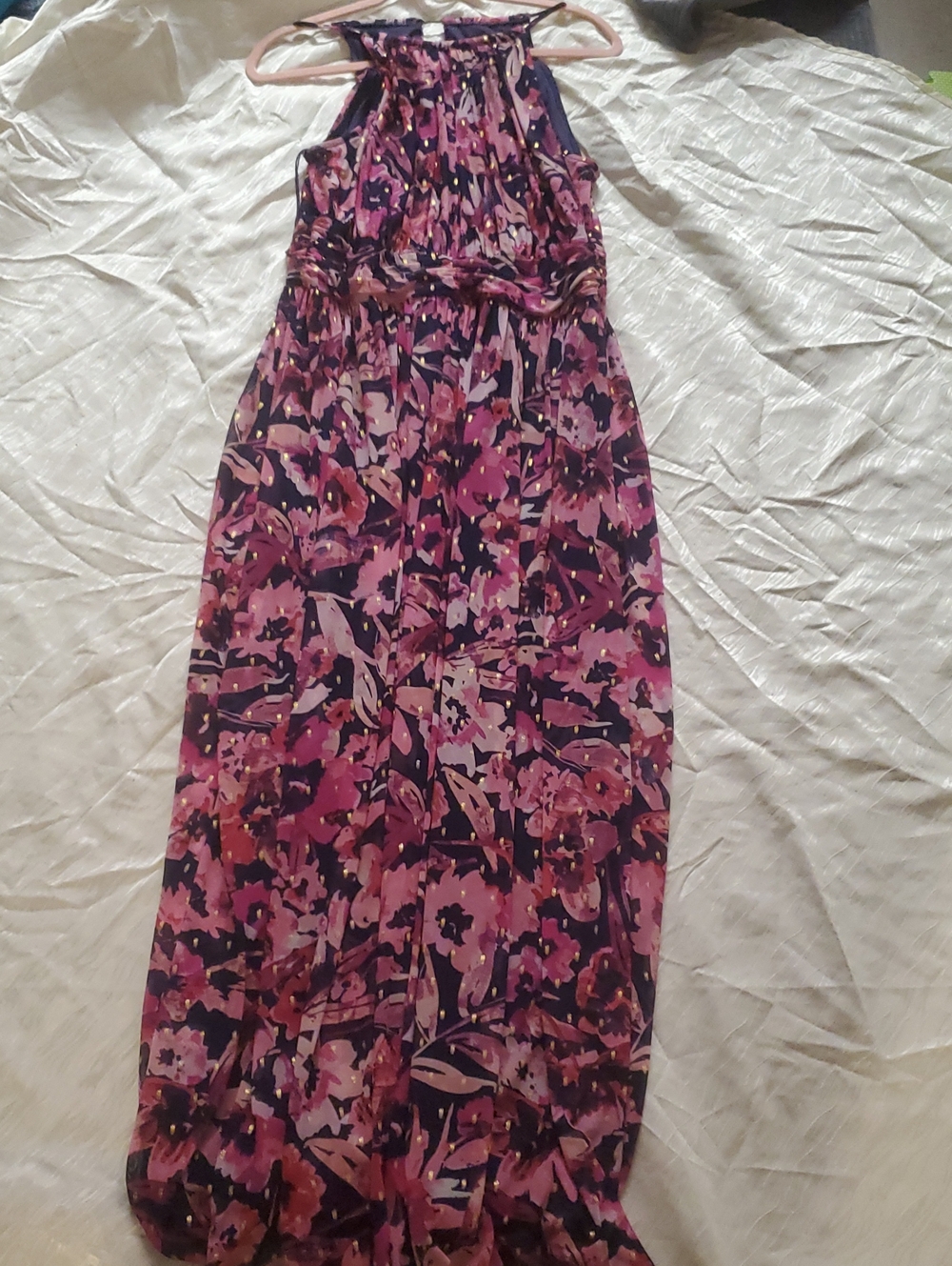 🌸 Floral Gathered Halter Dress 🌸
